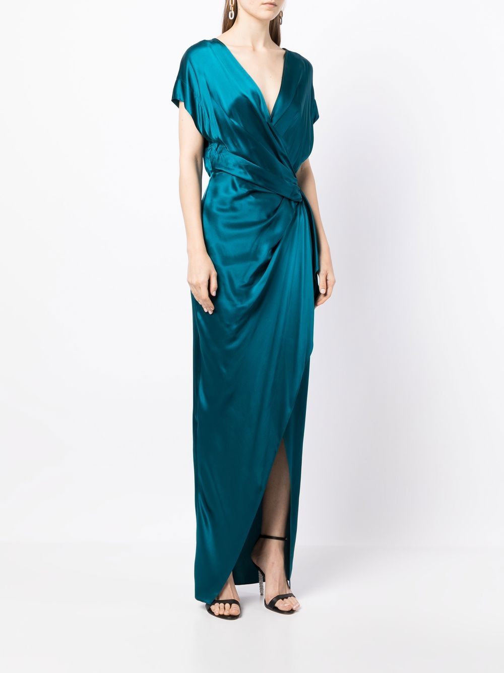 Michelle Mason Wrap drape-detail Gown - Farfetch