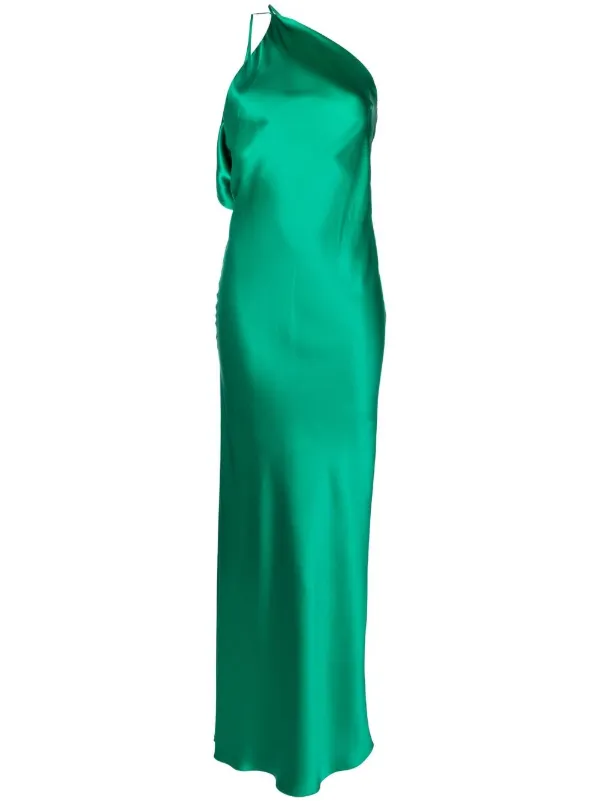 Michelle Mason single-shoulder Maxi Dress | Green | FARFETCH GE