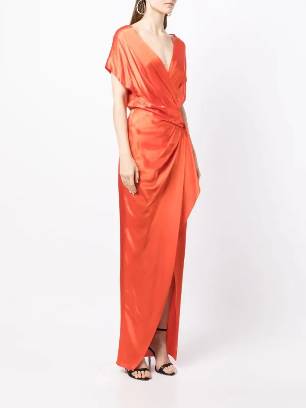 chinese dress ladies Beline Green One-Shoulder Cut-Out Maxi Dress With Drape – Club L London main image 0