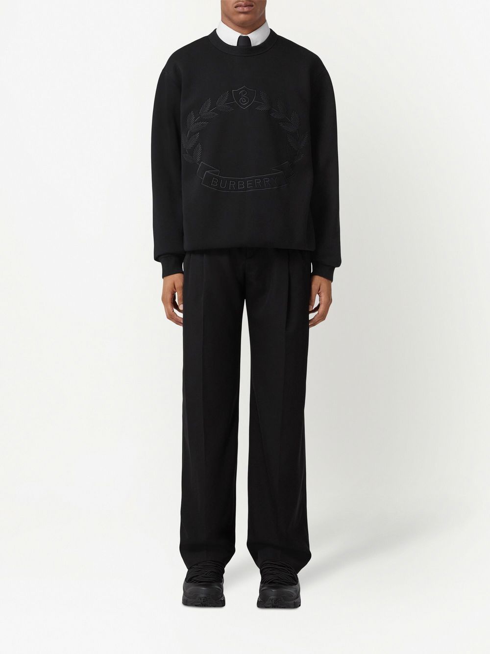 Burberry Oak Leaf-embroidery Sweatshirt - Farfetch