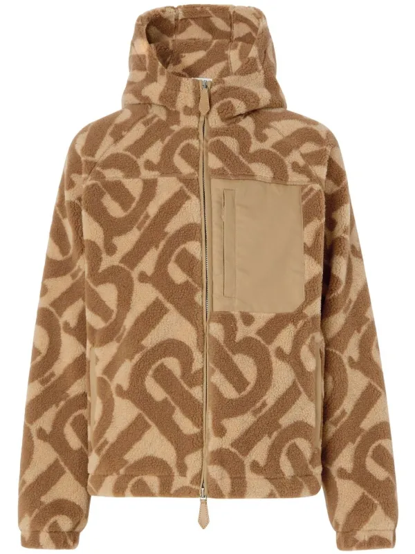 Burberry monogram-print Hooded Jacket - Farfetch