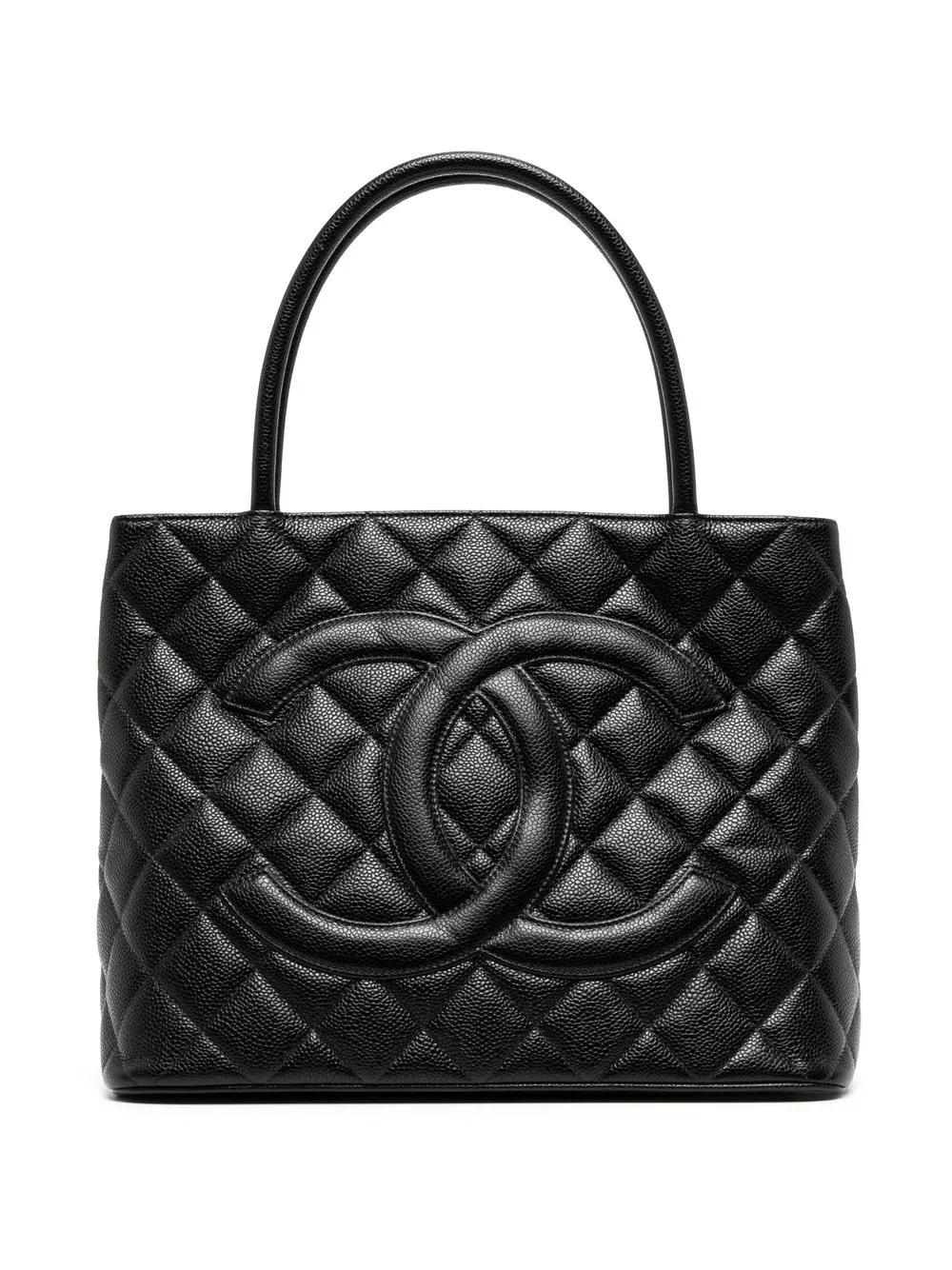 

Chanel Pre-Owned 2000 Medallion diamond-quilted tote bag - Black