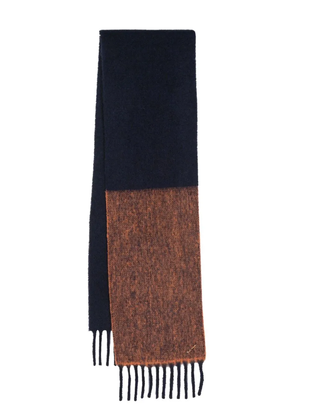 

PS Paul Smith fringed knitted scarf - Blue