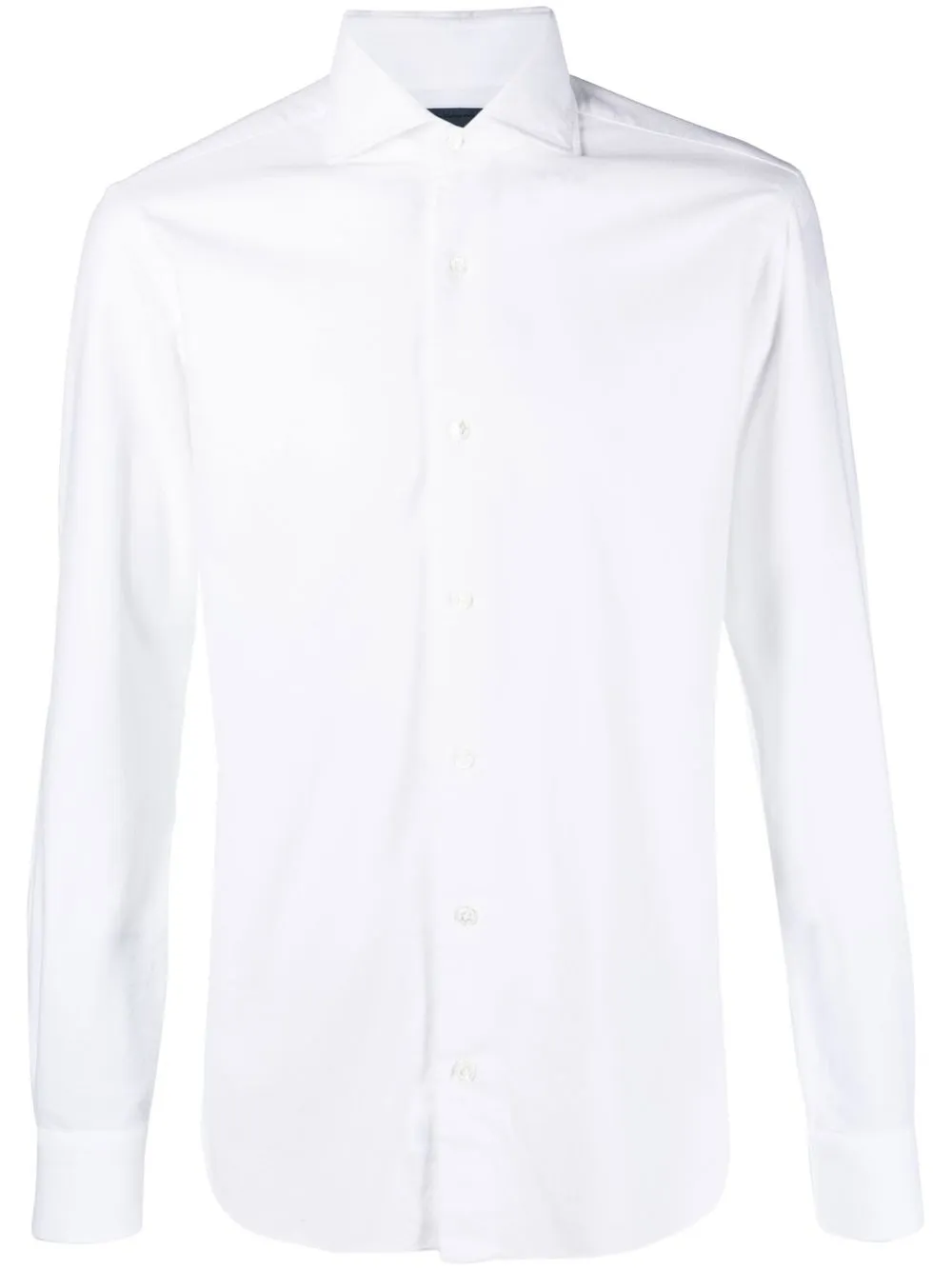 

Barba spread collar cotton shirt - White