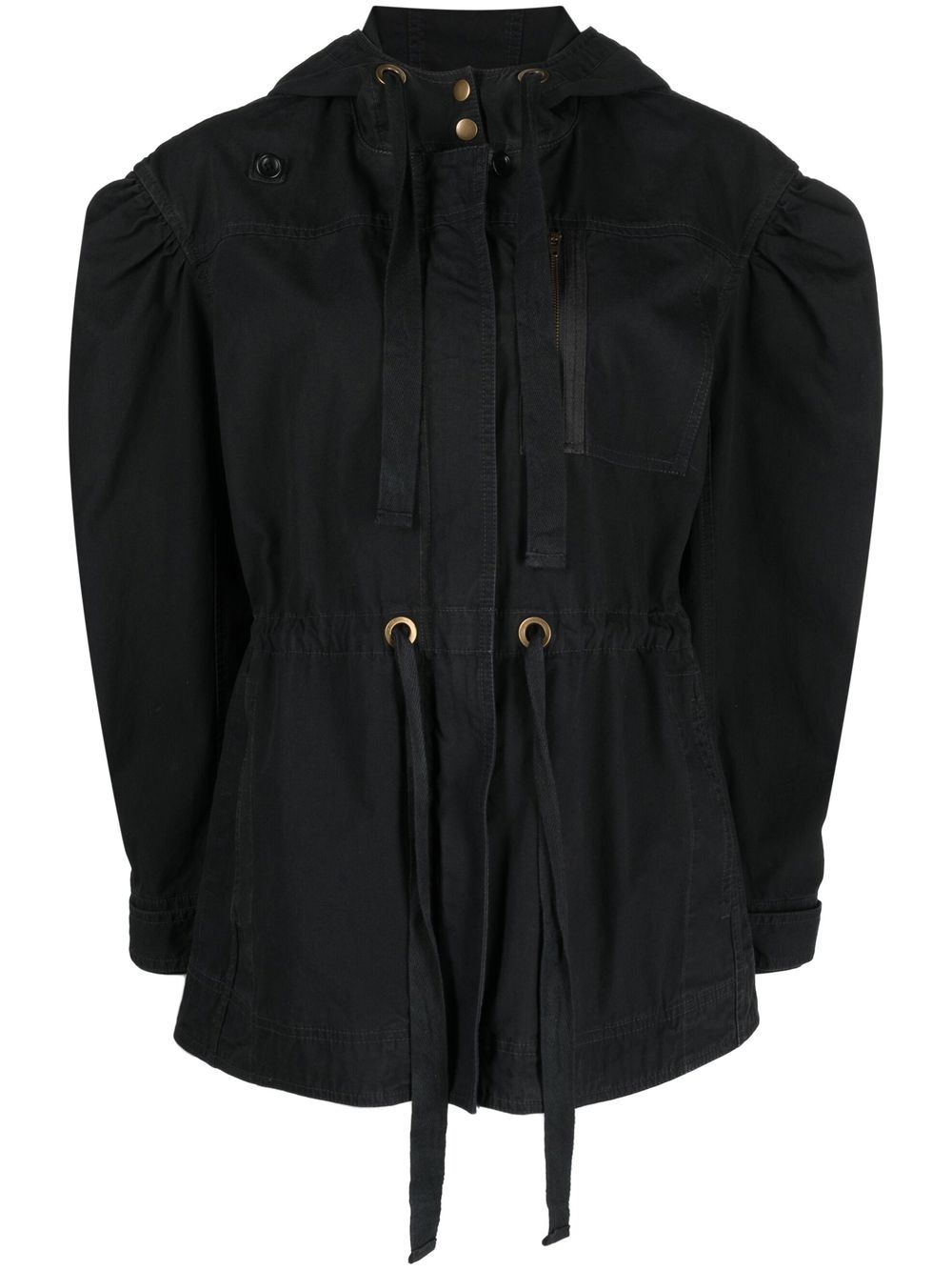 

Ulla Johnson drawstring-waist hooded jacket - Black