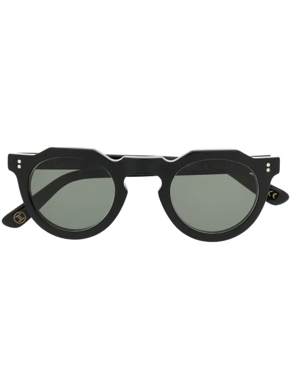 Lesca Pica round-frame Sunglasses | Black | FARFETCH IN
