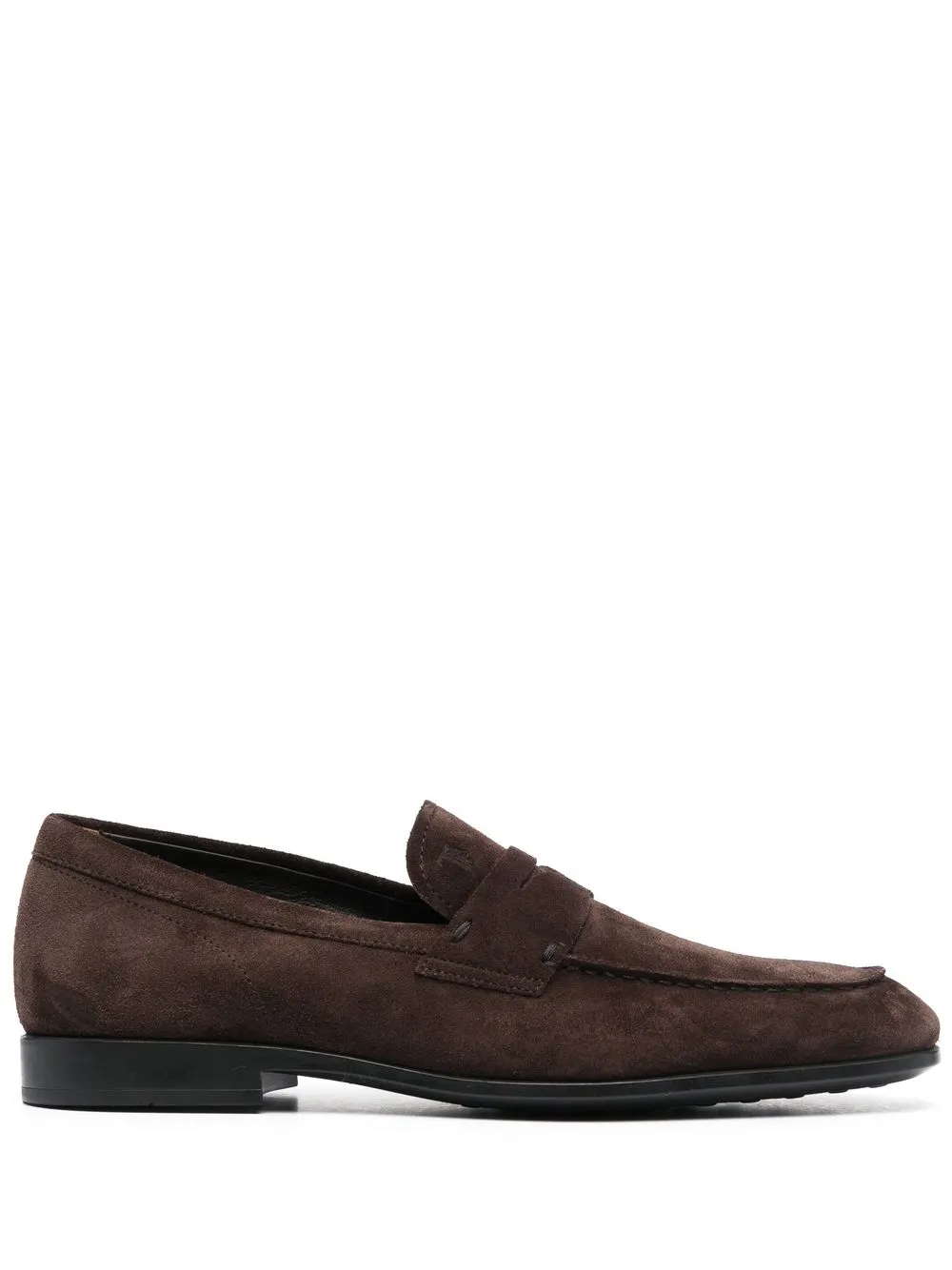 

Tod's almond-toe suede loafers - Brown