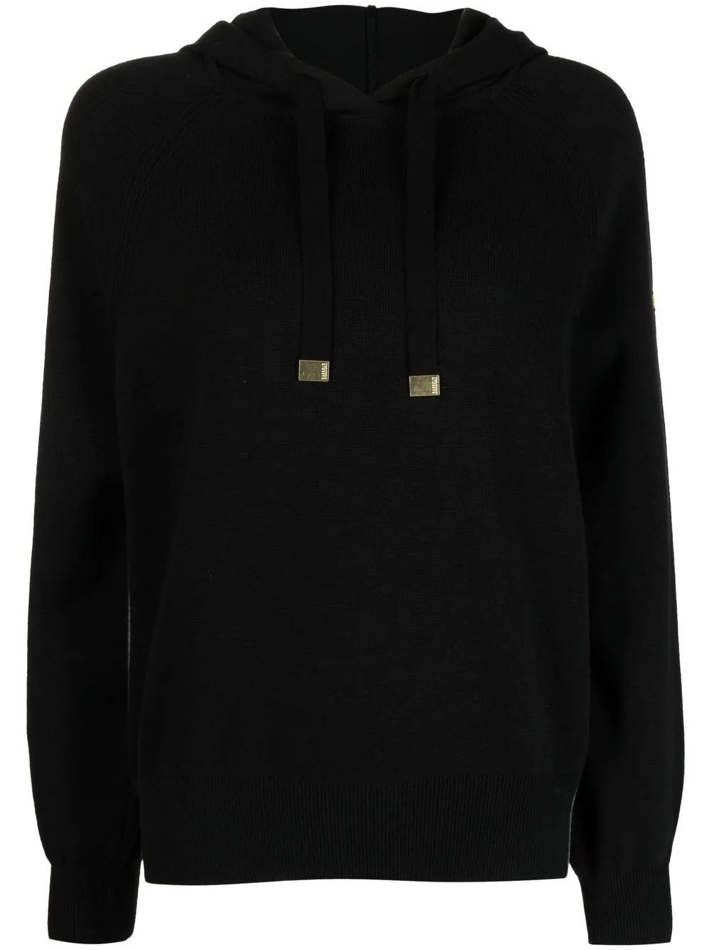 

Barbour International hoodie tejida con cordones - Negro