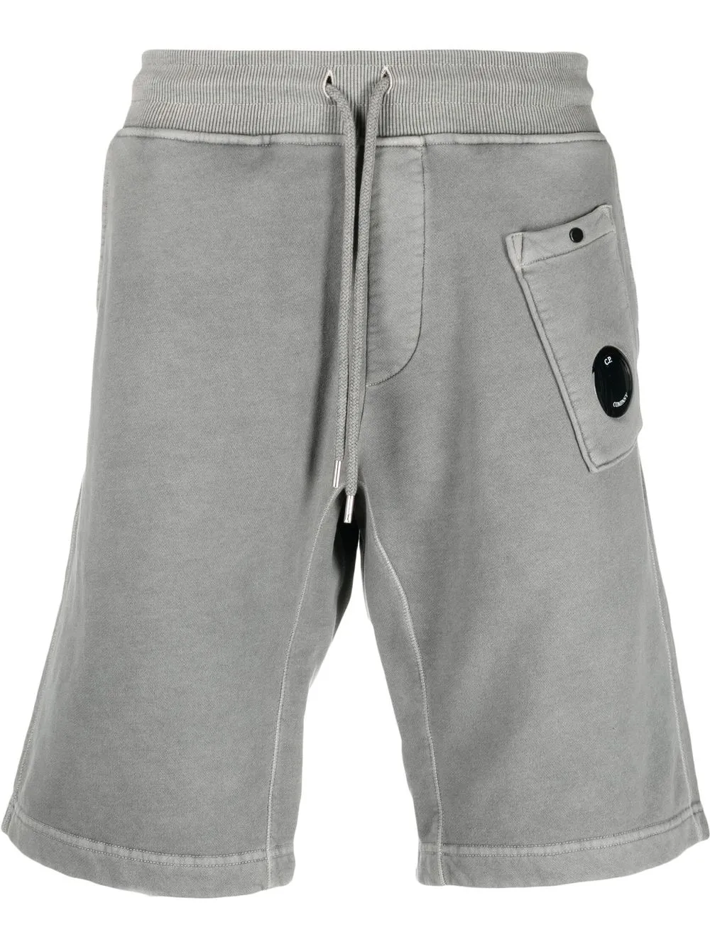 

C.P. Company Lens-detail drawstring track shorts - Grey