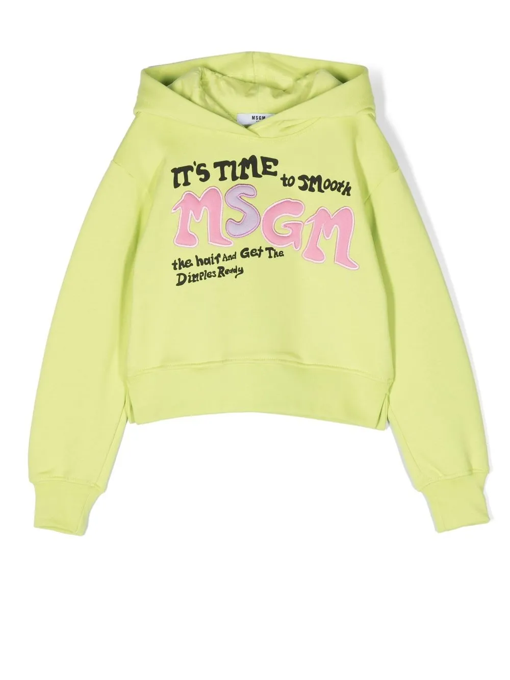 

MSGM Kids appliqué-logo long-sleeve hoodie - Verde