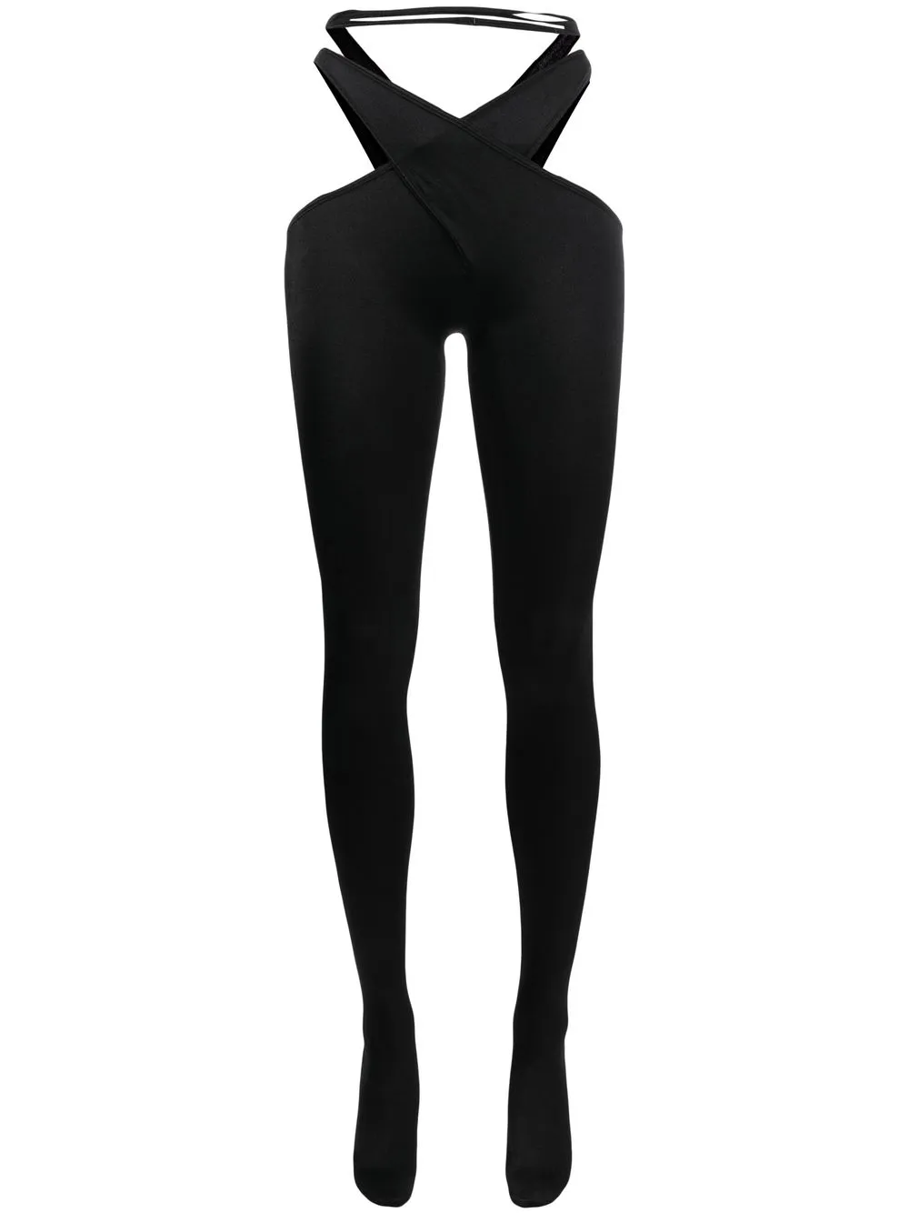 

Mugler leggins con tiro alto - Negro