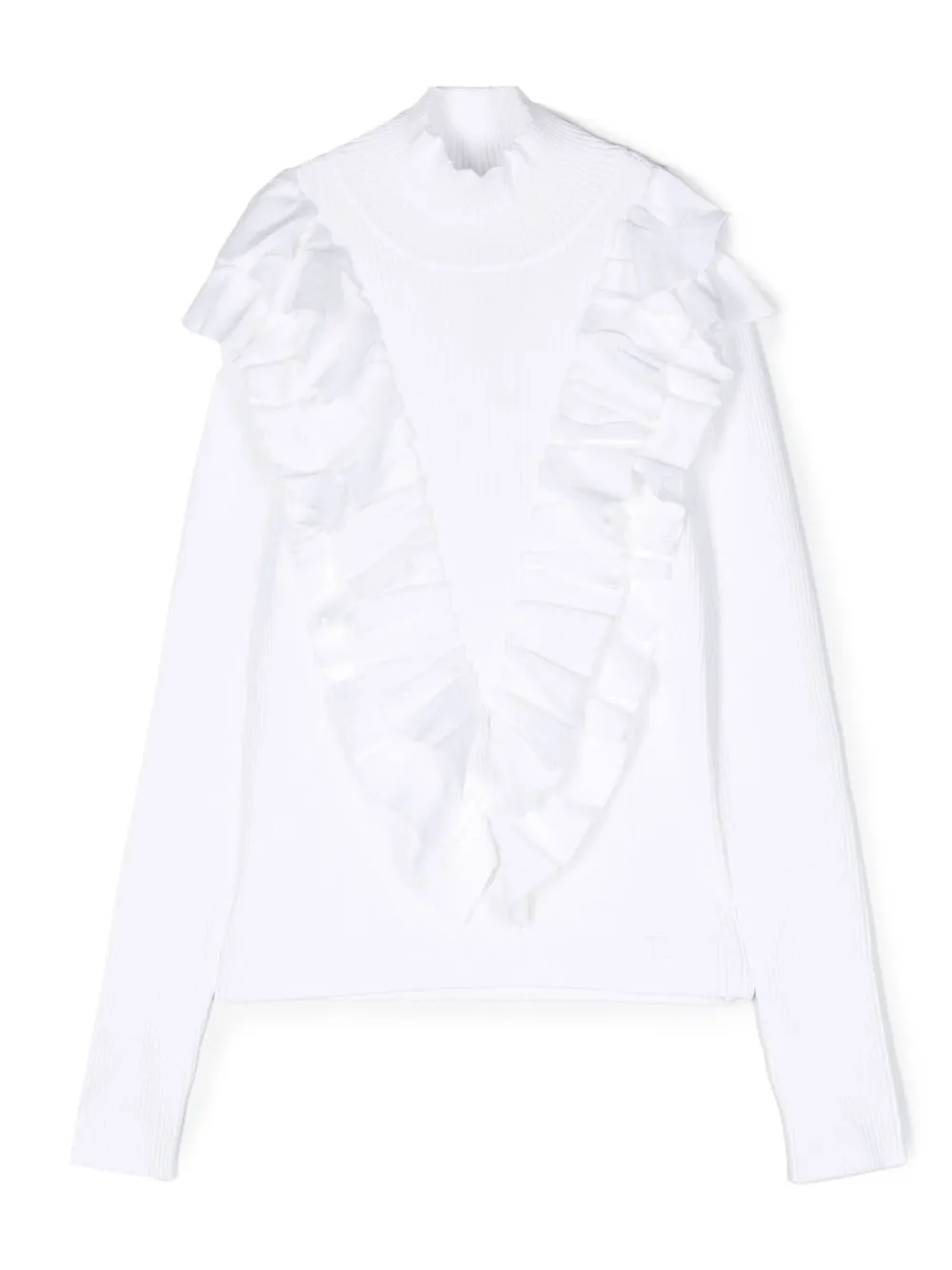 

TWINSET Kids TEEN ruffle-detail long-sleeve top - White