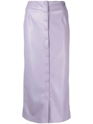 Lilac faux leather outlet pencil skirt