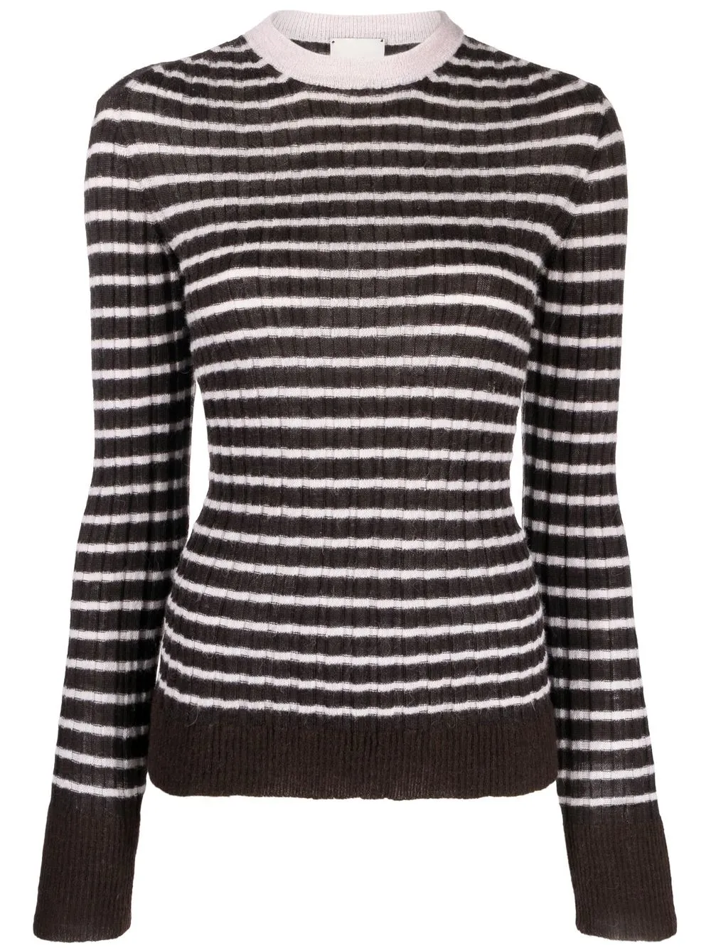 

Alysi striped wool-blend jumper - Brown