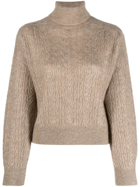 Brunello Cucinelli cable-knit crew-neck jumper