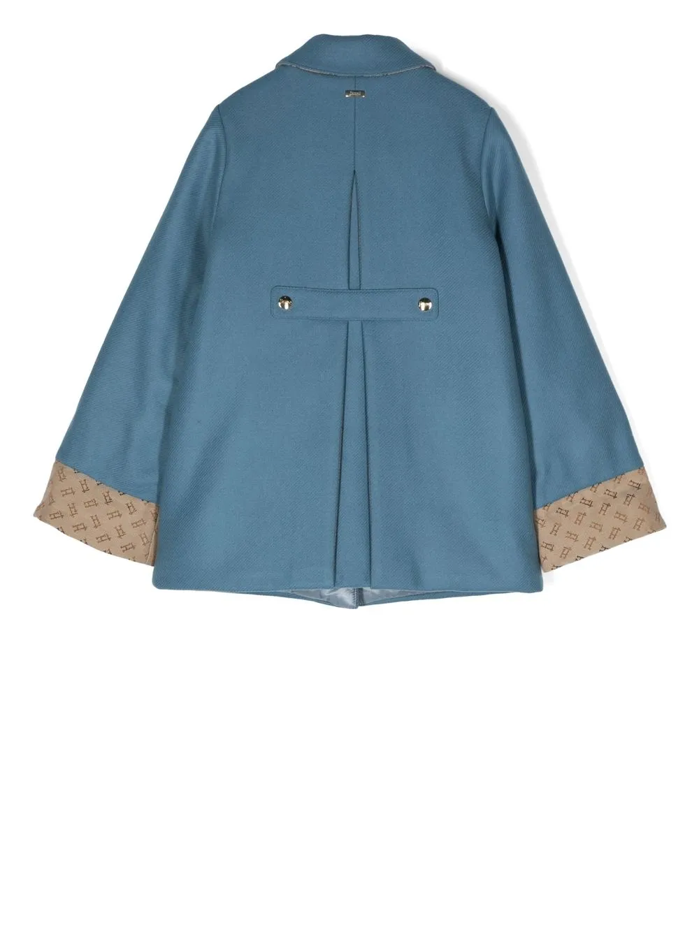 Shop Herno Concealed-front Fastening Peacoat In Blue