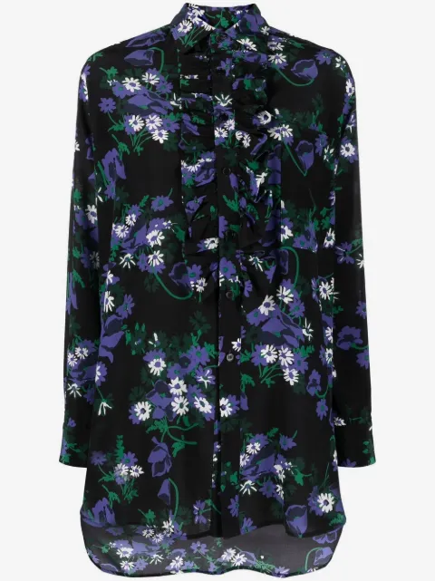Plan C floral-print silk shirt