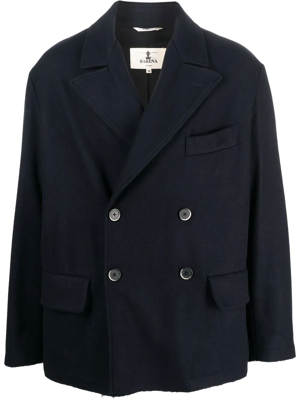 

Barena double--breasted wool-blend coat - Blue