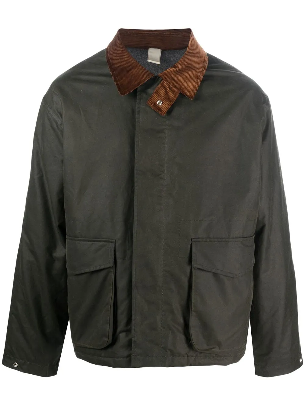 

Sunflower contrasting-collar cotton coat - Green