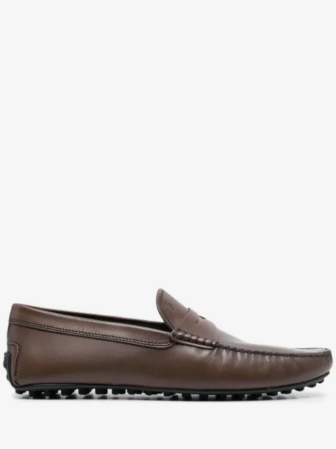 Tod's embossed-logo detail loafers