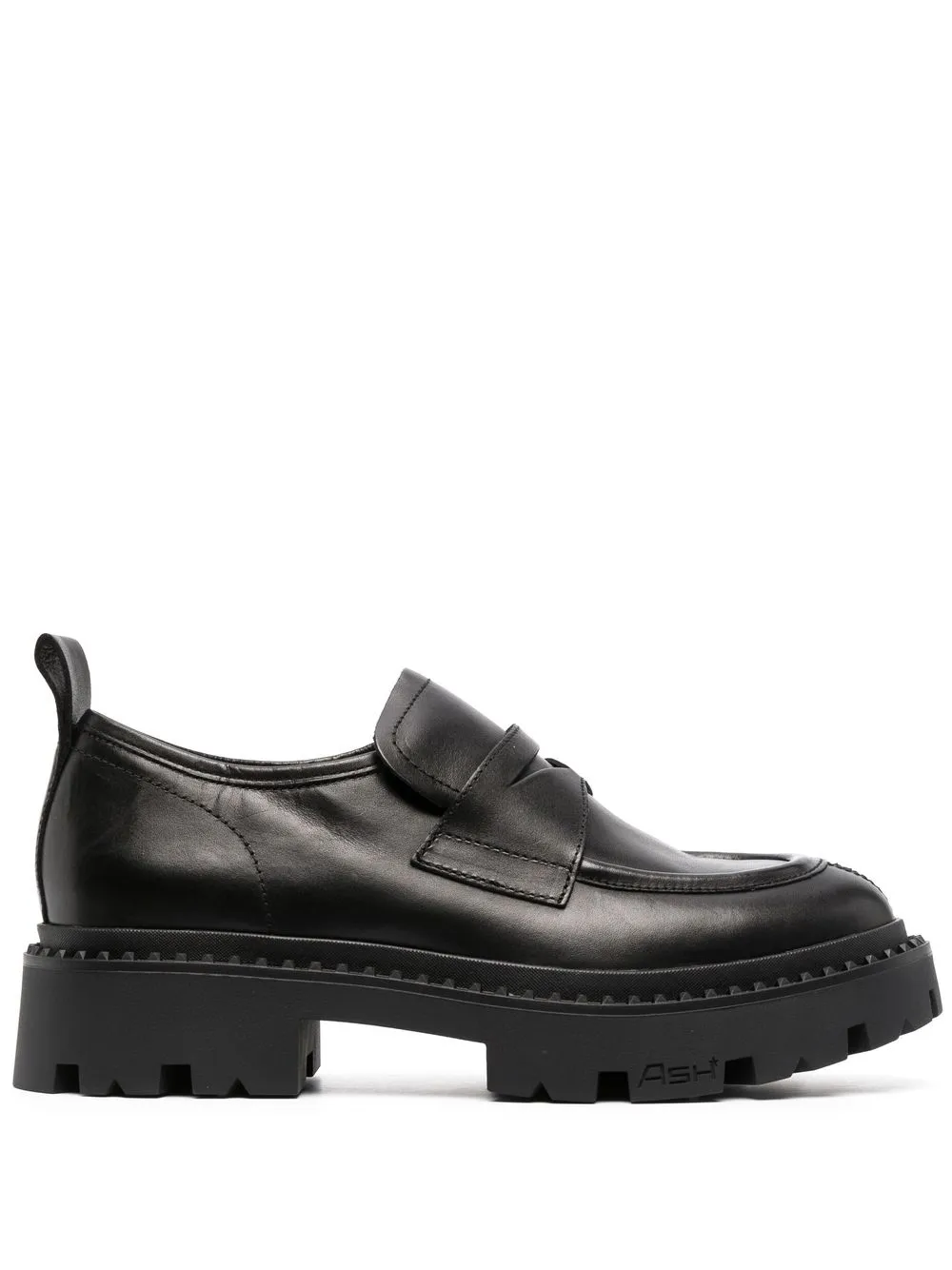 

Ash Genial leather lug-sole loafers - Black