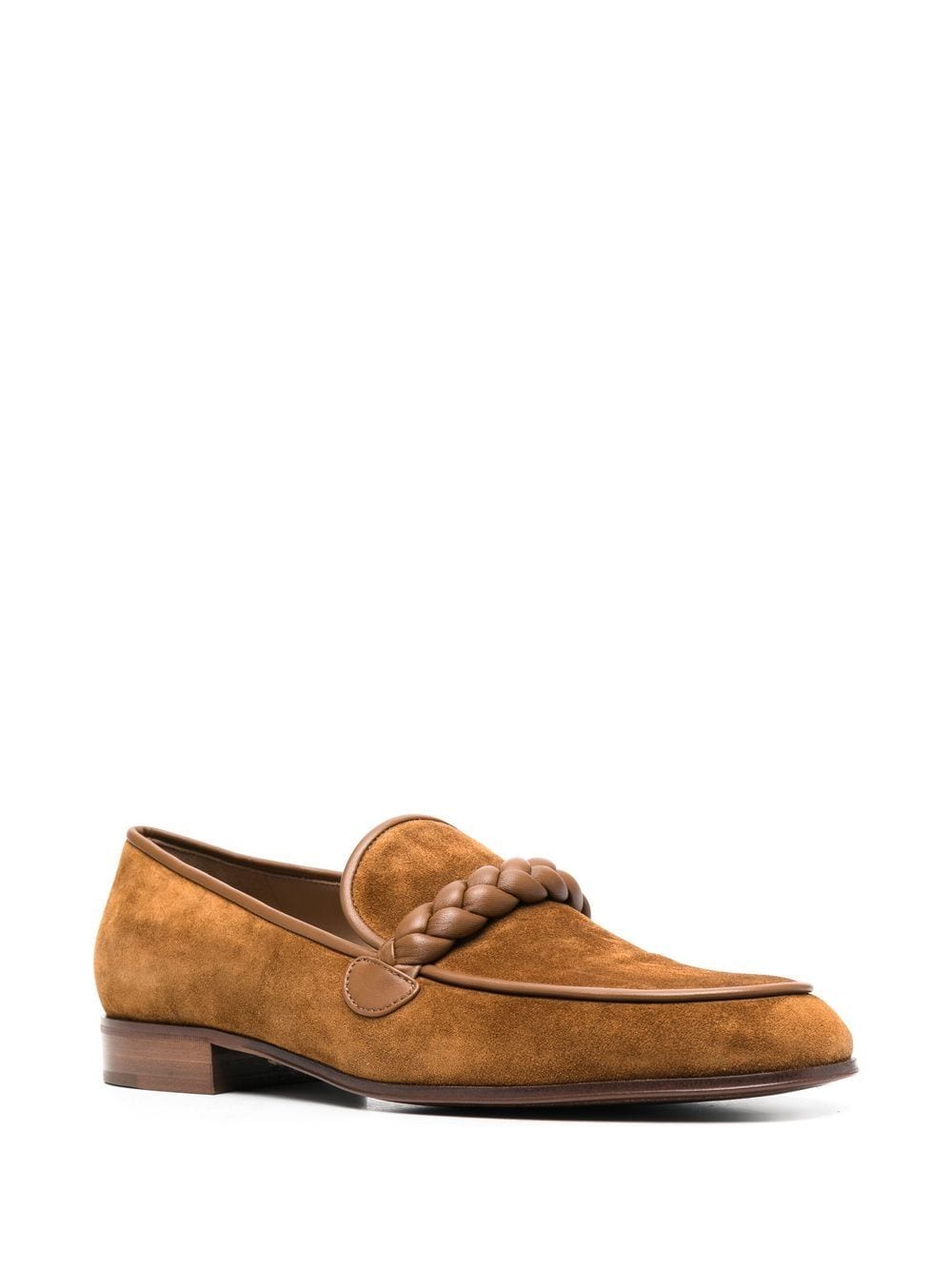 Image 2 of Gianvito Rossi Massimo braided suede loafers