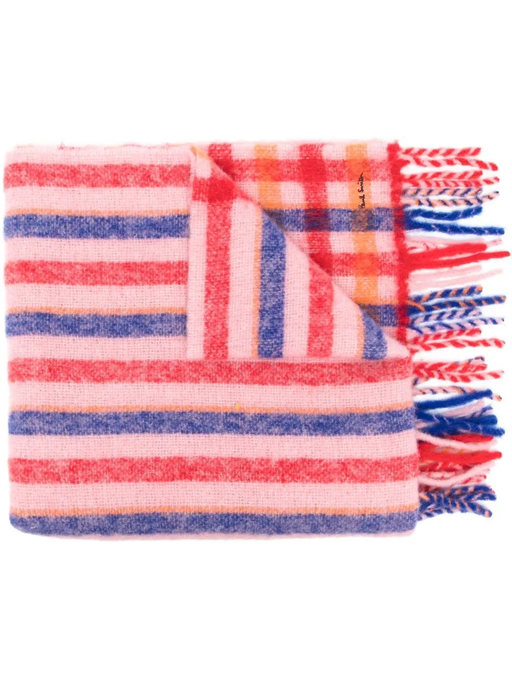 

Paul Smith check-knit scarf - Pink