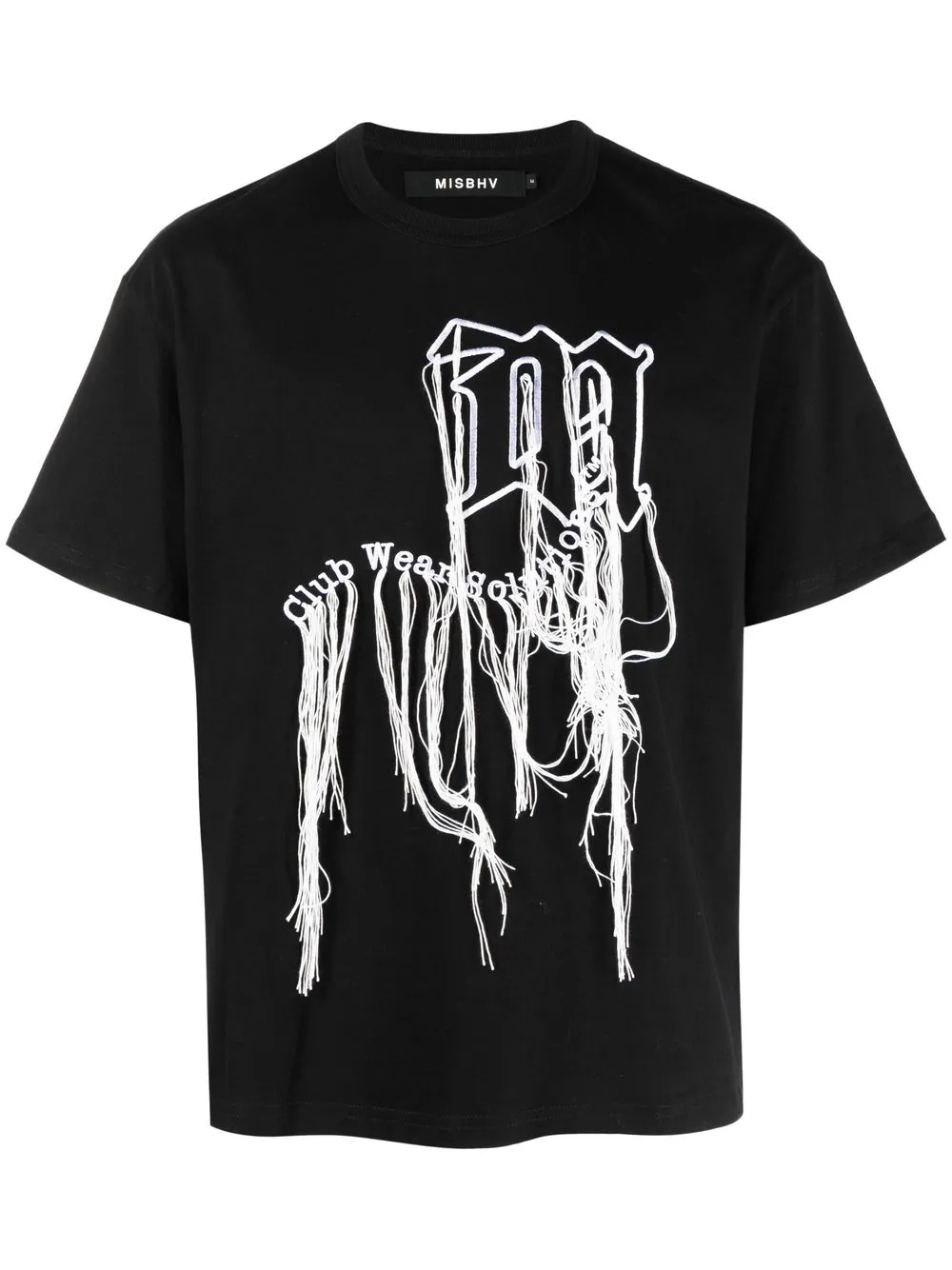 

MISBHV playera con eslogan bordado - Negro