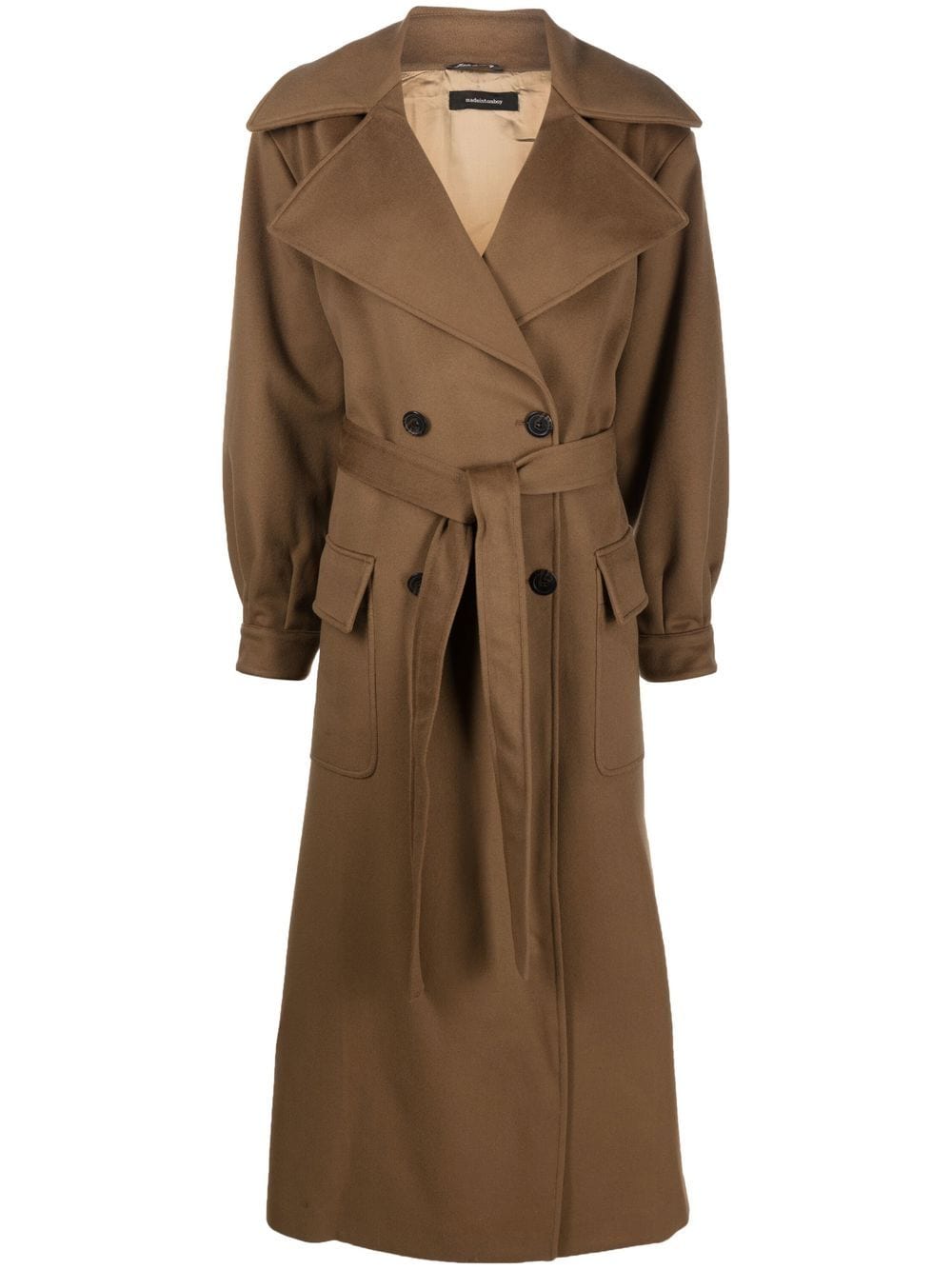 Made In Tomboy tied-waist double-breasted Trench Coat - Farfetch