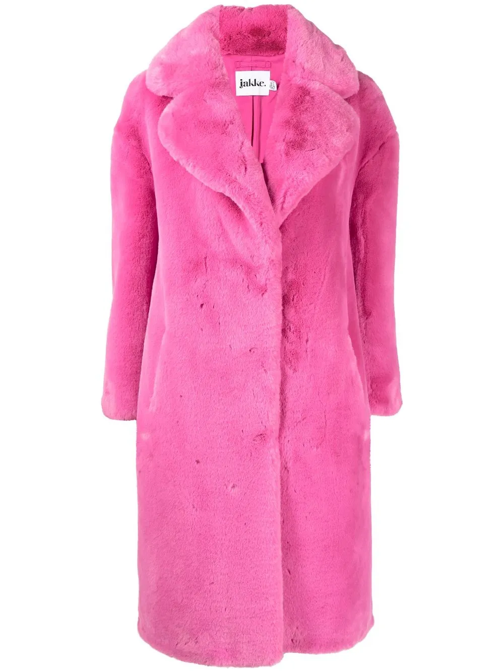 

Jakke faux fur coat - Pink