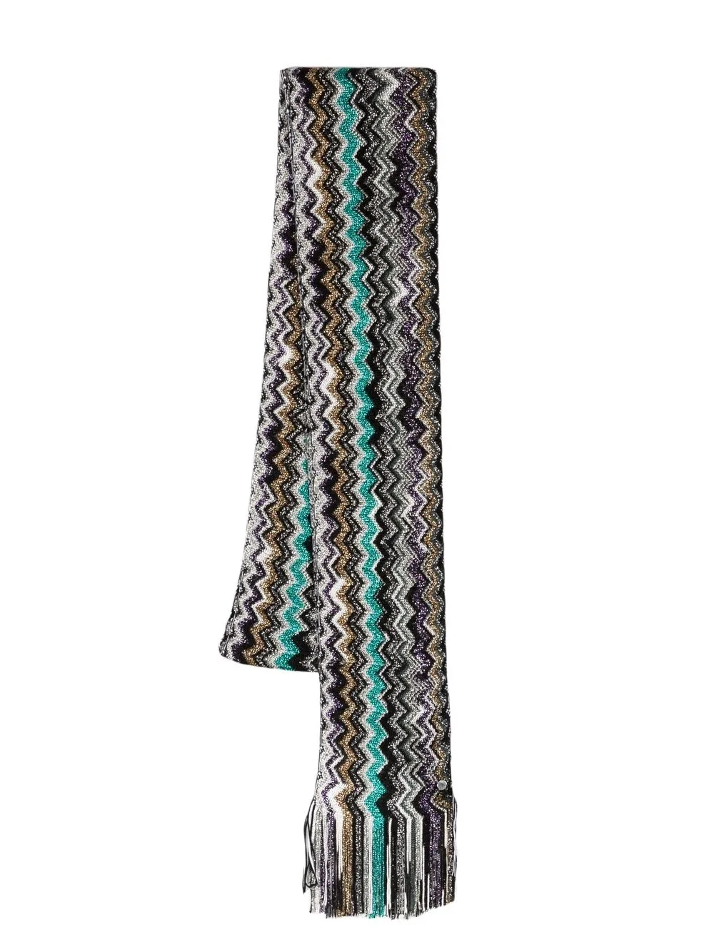 

Missoni zig-zag pattern knit scarf - Multicolour