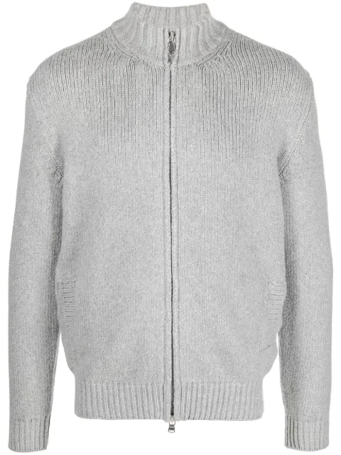 Fedeli high-neck zip-up cardigan