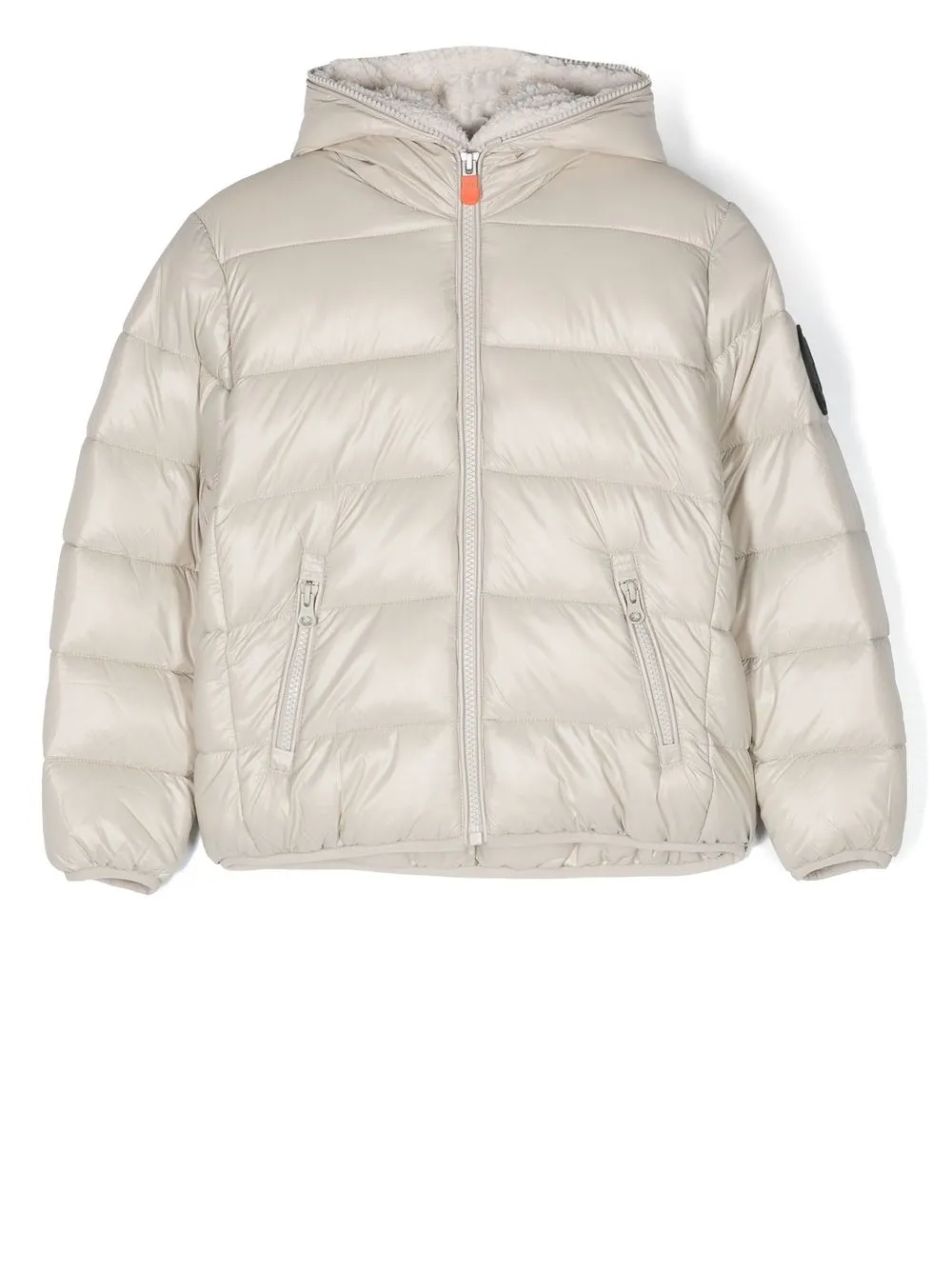 Shop Save The Duck Gluck Hooded Puffer Jacket In Neutrals