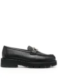 Ferragamo buckle-detail leather loafers - Black
