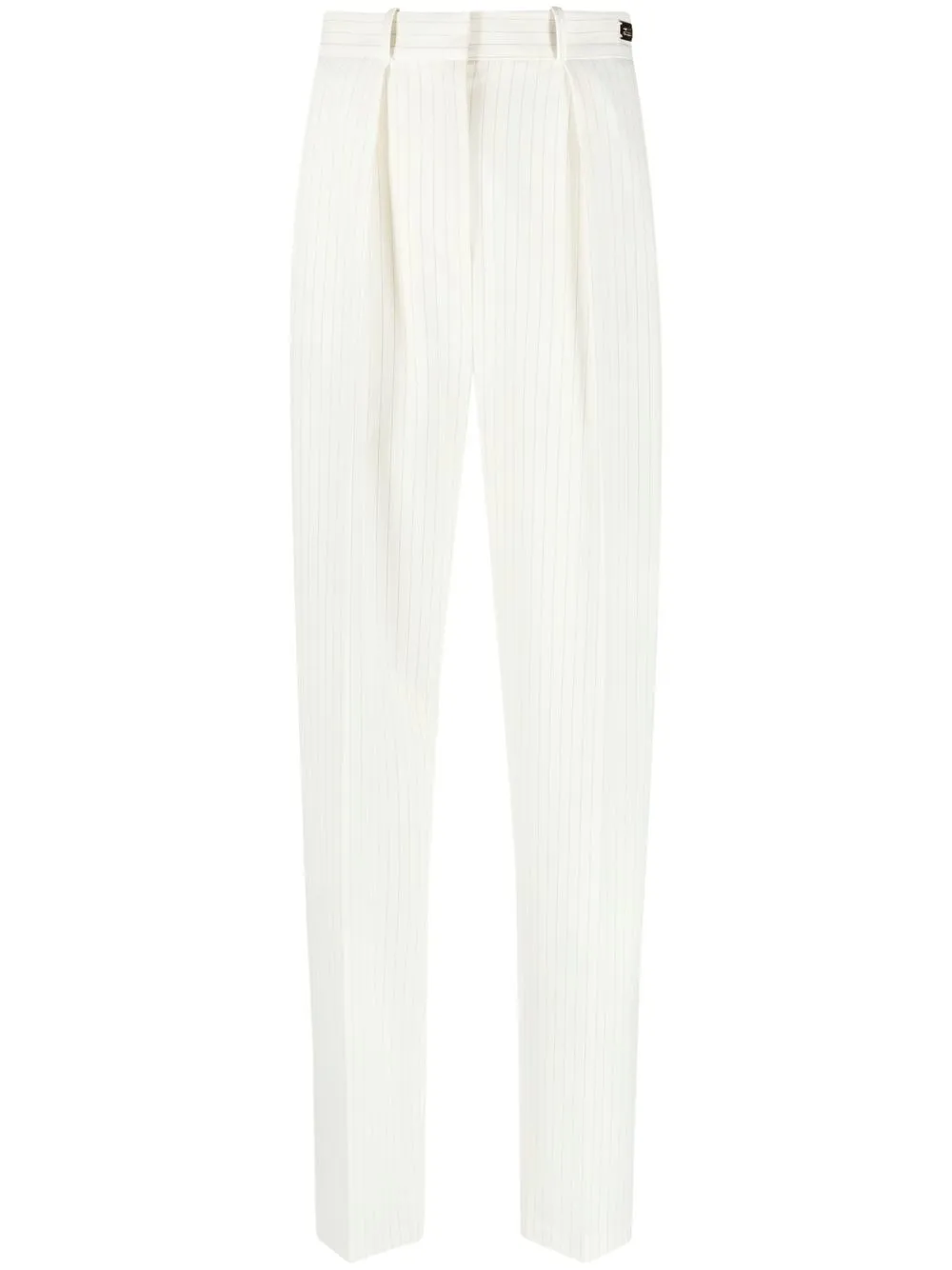 

Elisabetta Franchi pinstripe tapered-leg trousers - White