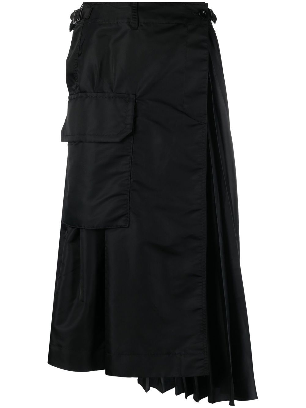 Sacai Asymmetric Pleated Maxi Skirt - Farfetch