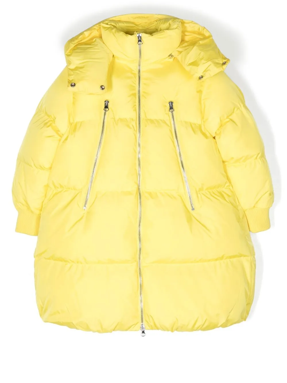 

MM6 Maison Margiela Kids abrigo capitonado con capucha - Amarillo