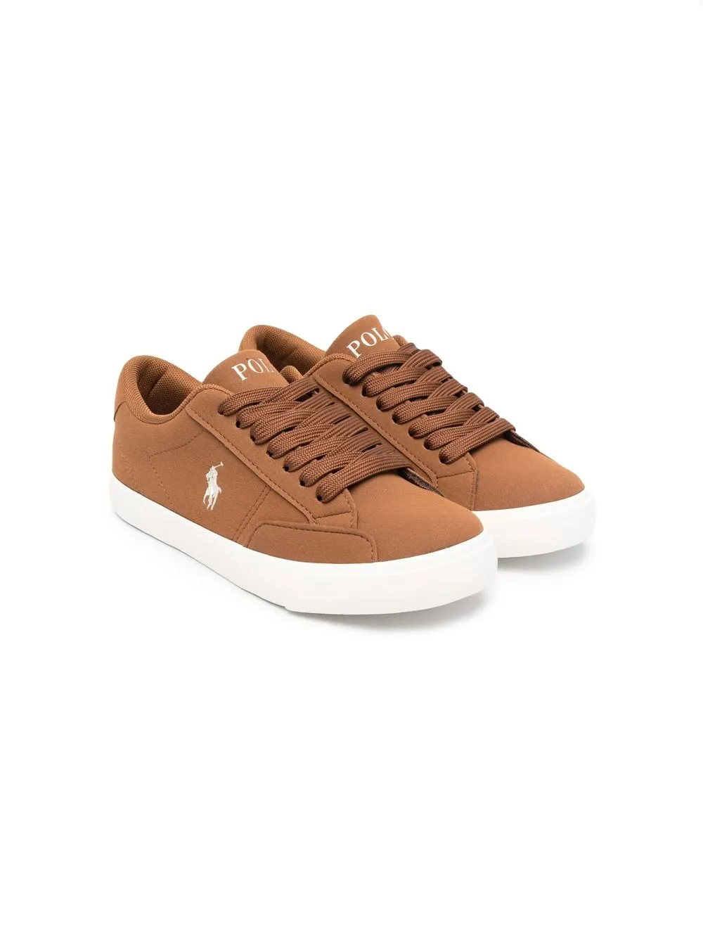 

Ralph Lauren Kids logo-detail low-top sneakers - Brown