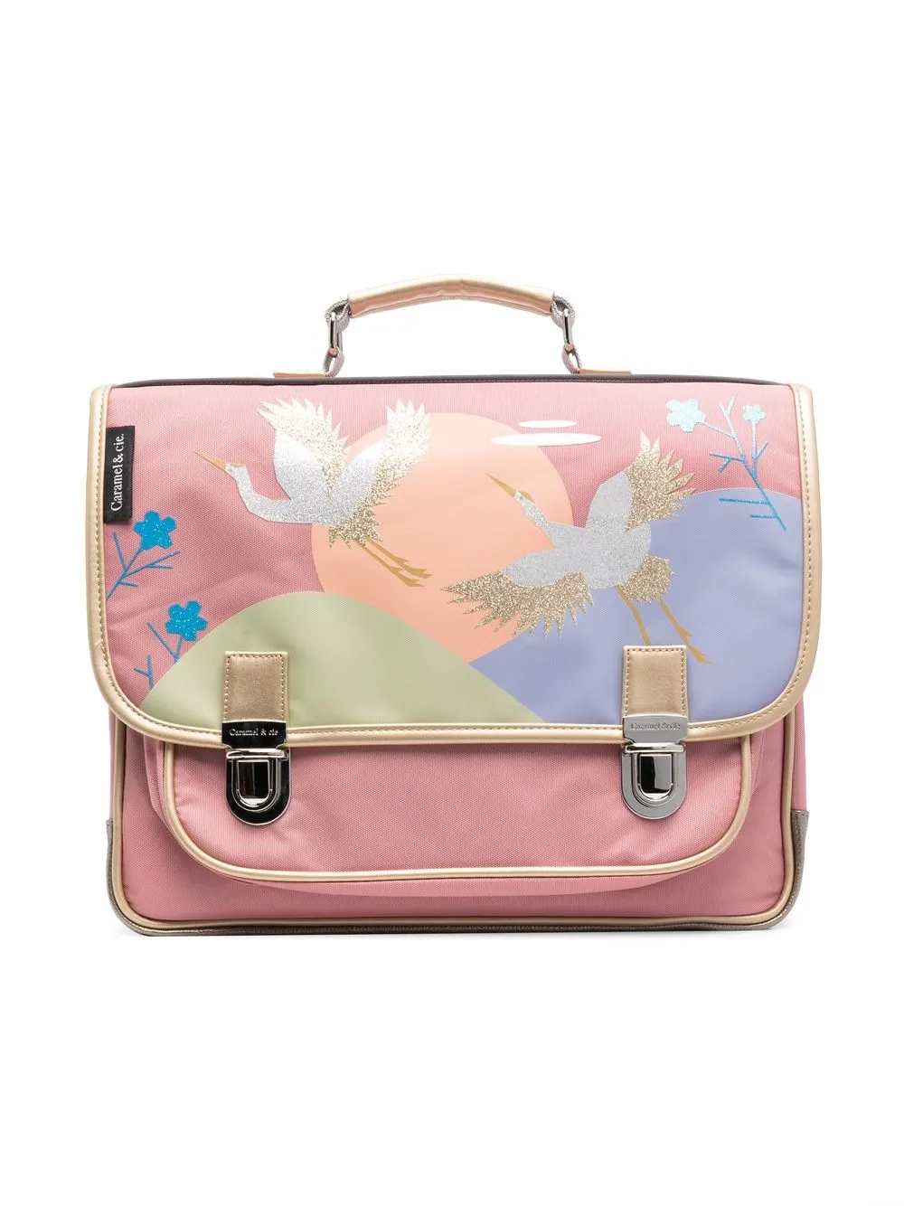 

Caramel glittered graphic-print backpack - Pink