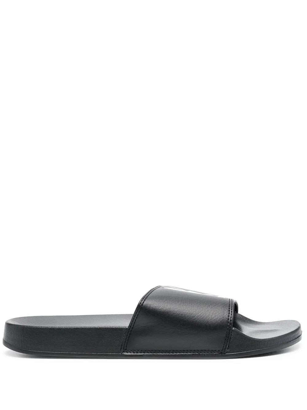 

Pleasures logo-print slides - Black