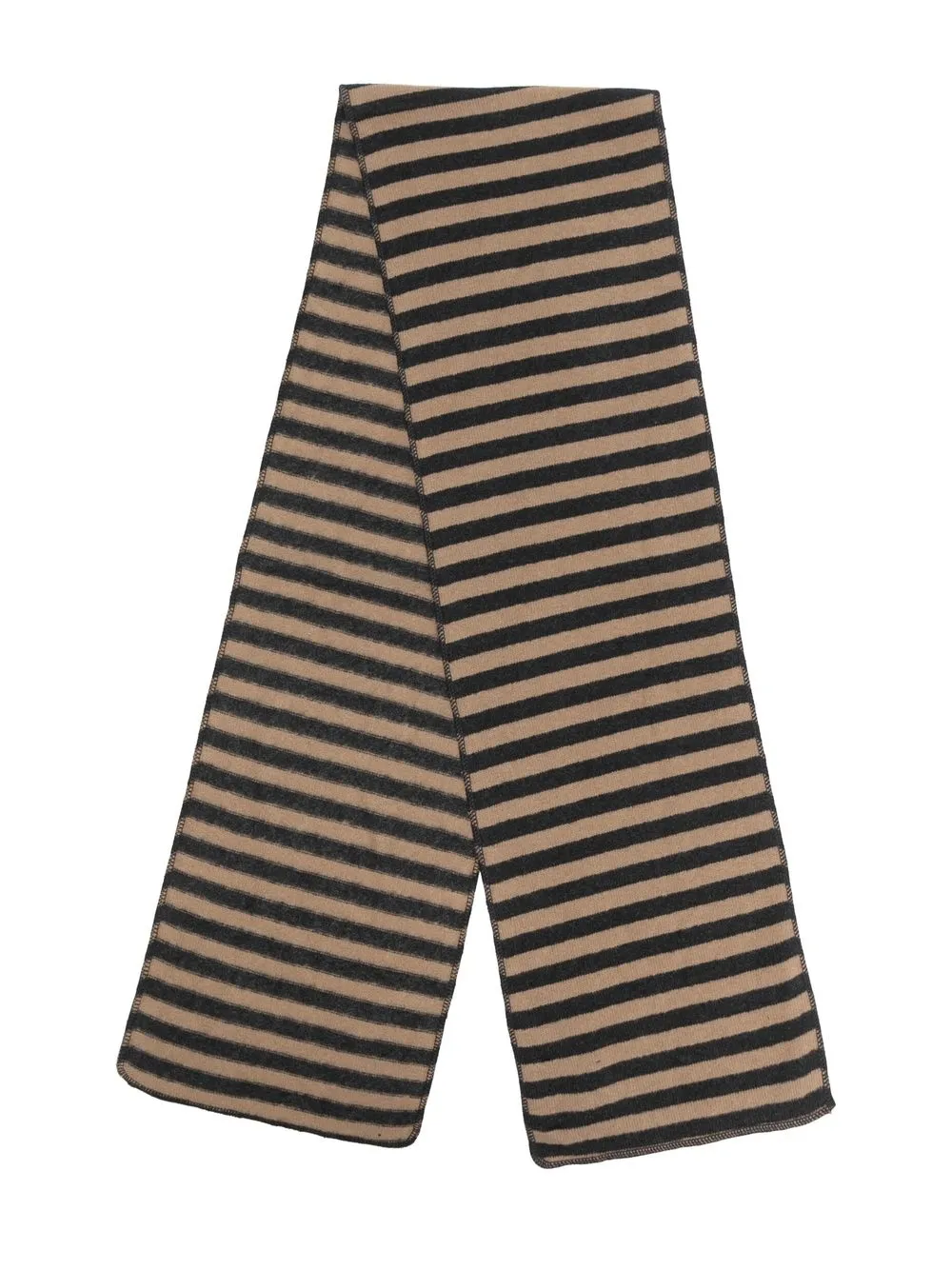 

Zhoe & Tobiah stripe-pattern cotton-blend scarf - Brown