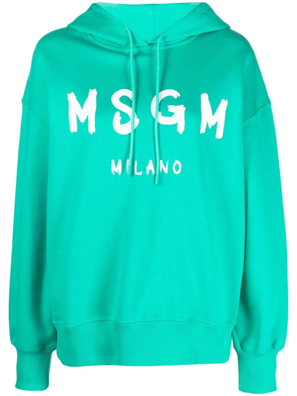 

MSGM logo-print pullover hoodie - Green