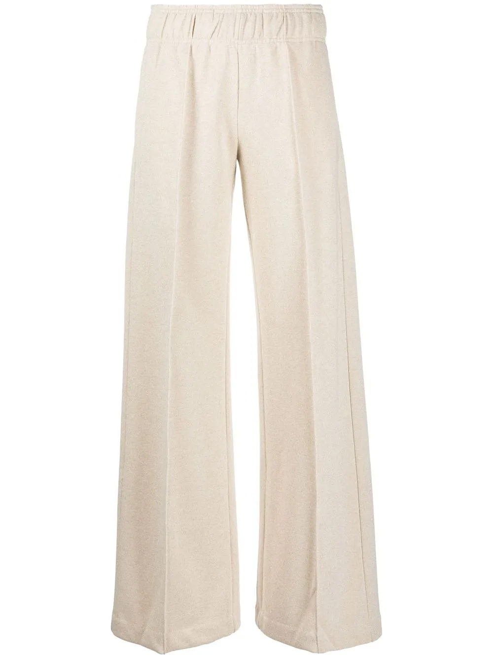

8pm elasticated wide-leg trousers - Neutrals