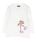 Il Gufo cotton reindeer-print T-shirt - White