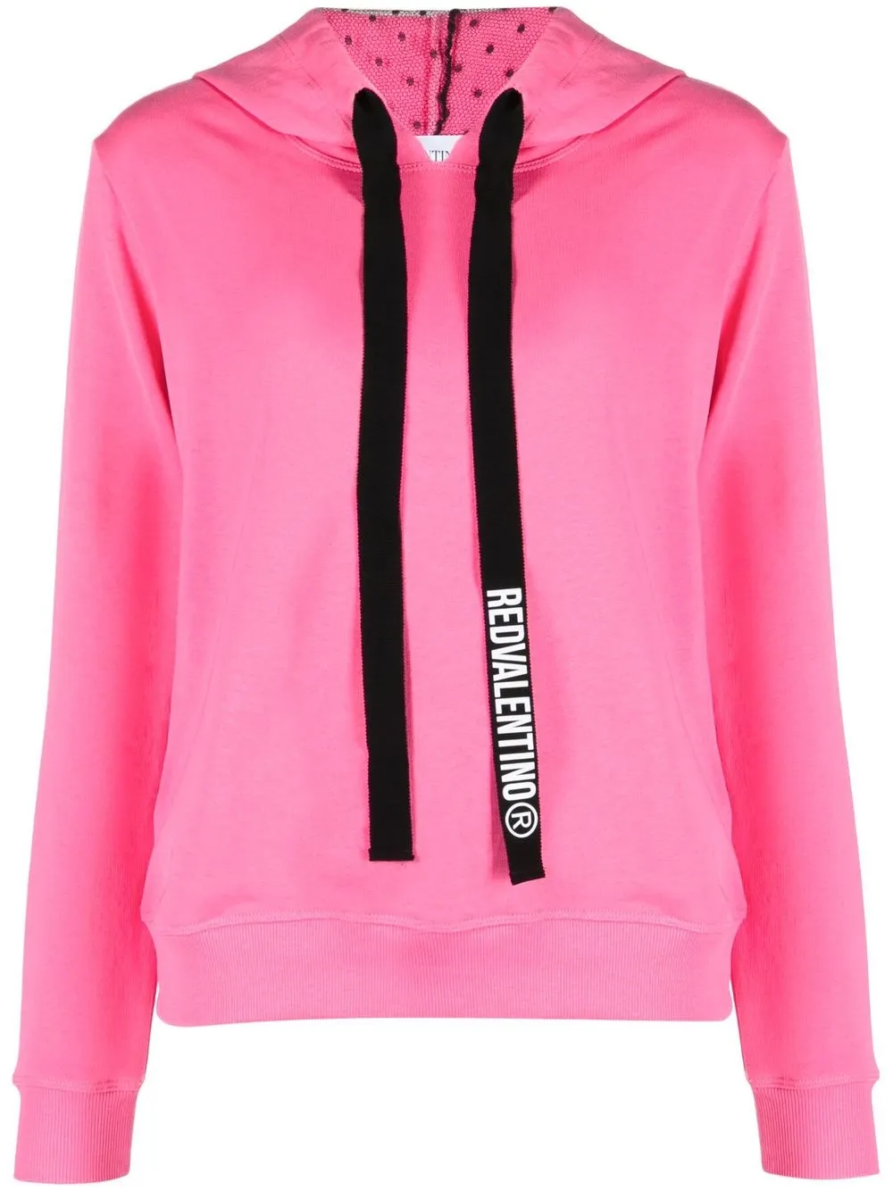 

RED Valentino hoodie con cordones - Rosado