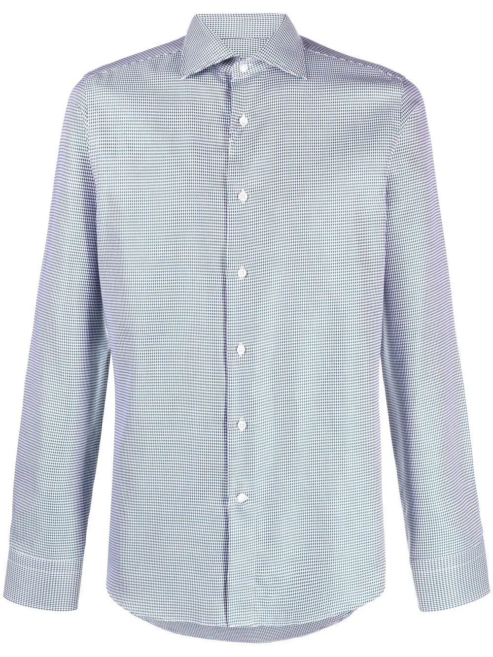 

Canali patterned button-up shirt - Blue