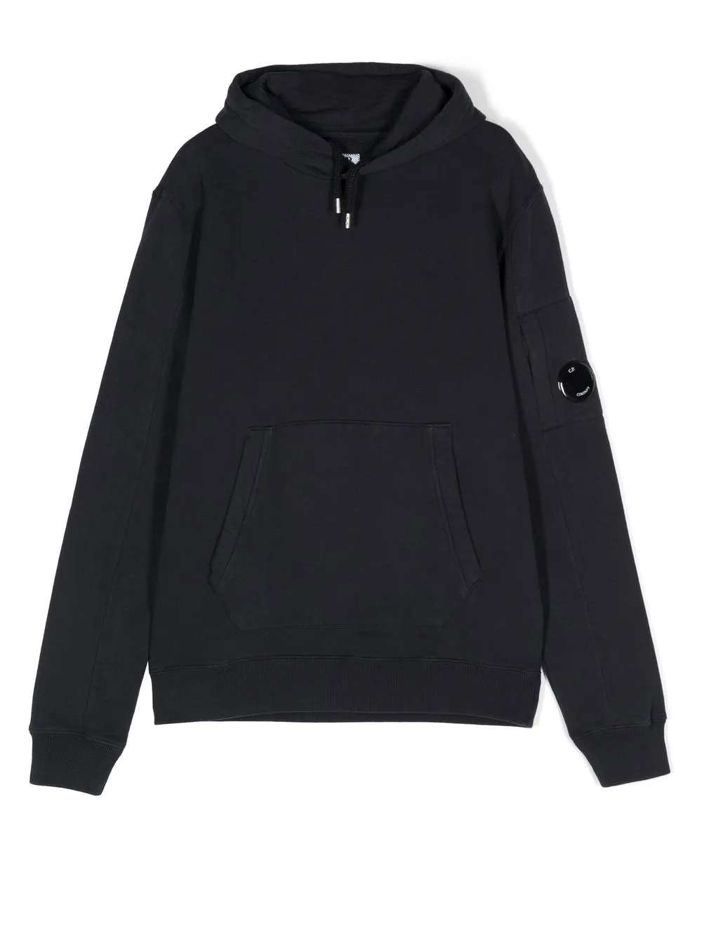 

C.P. Company Kids logo-patch cotton hoodie - Blue