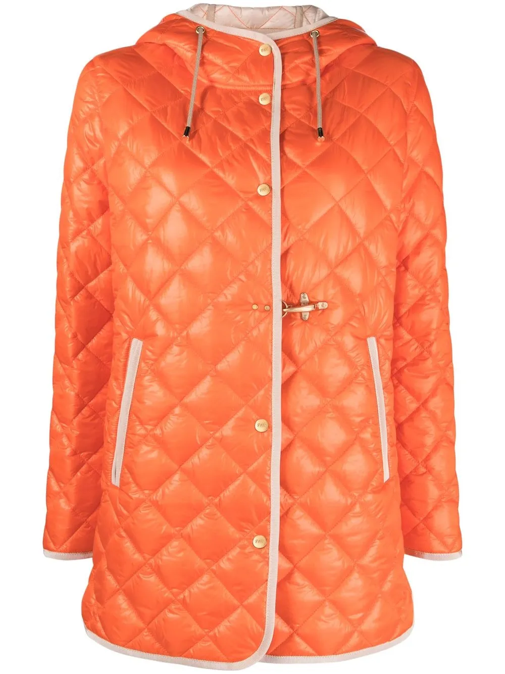 

Fay padded zip-front jacket - Orange