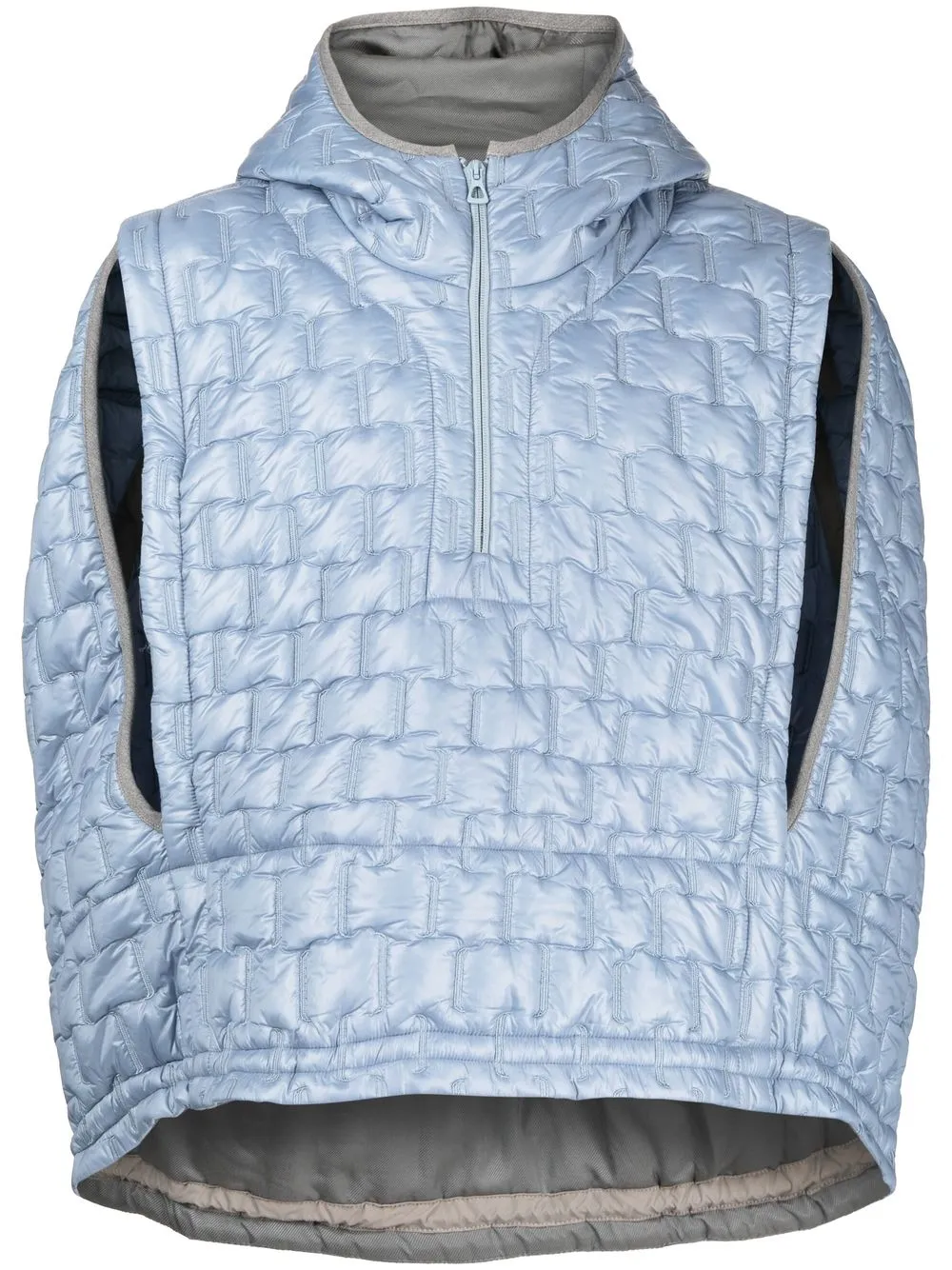 

Kiko Kostadinov Oren padded hooded pullover - Blue