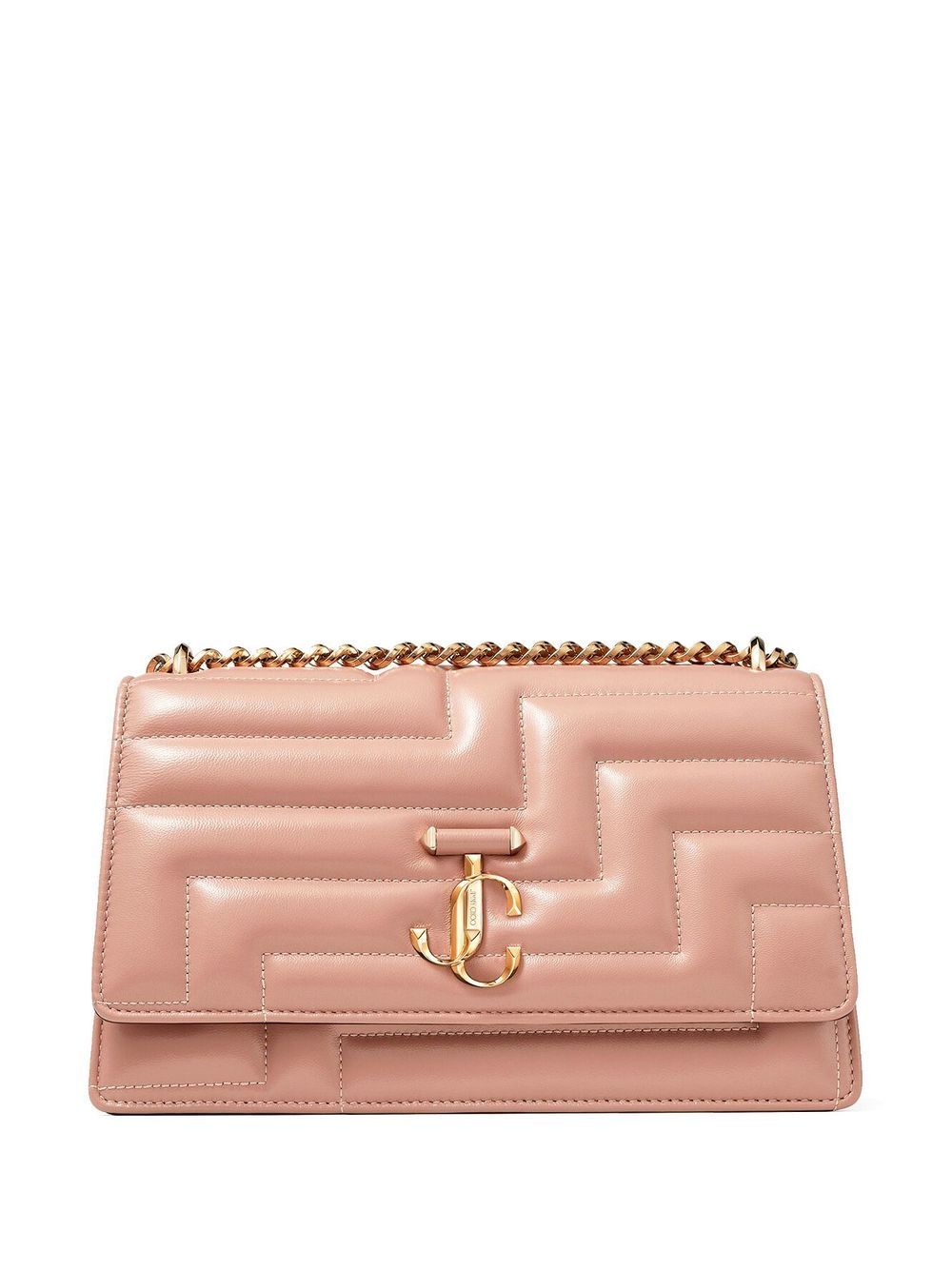 Jimmy Choo Varenne Quilted Shoulder Bag In Pink